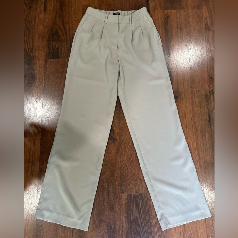 Quince Wide Leg Pants in Light Gray